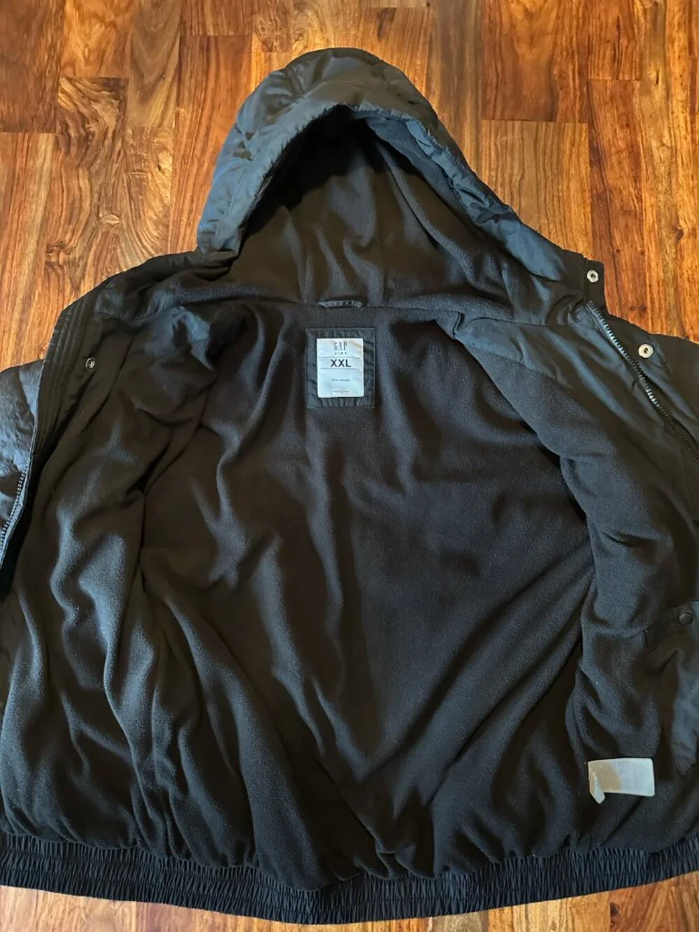 GAP, Unisex Black Winter Puffer Jacket, Size XXL (Child)